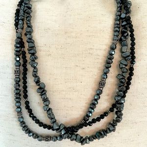 Silpada  slack Onyx Hematite Necklace